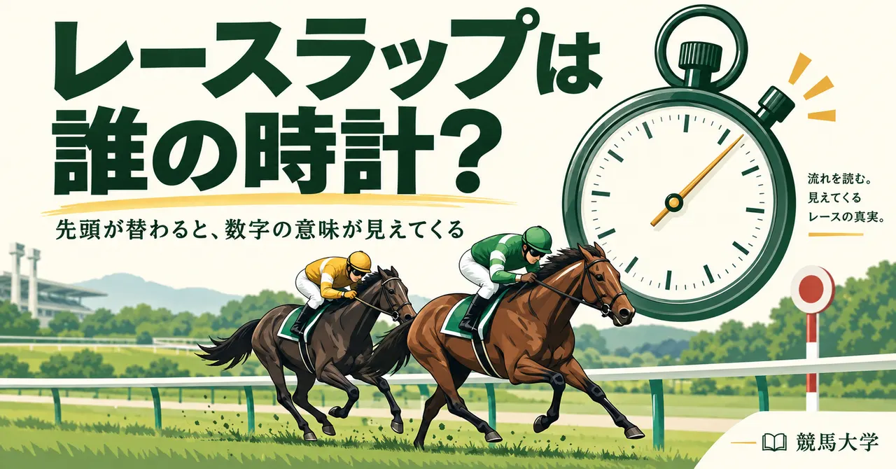 レースラップは誰の時計？先頭が替わる例で読む、各馬の走りとの違い