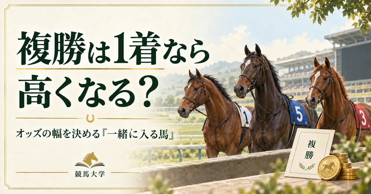 複勝は1着なら高くなる？オッズの幅を決める「一緒に入る馬」