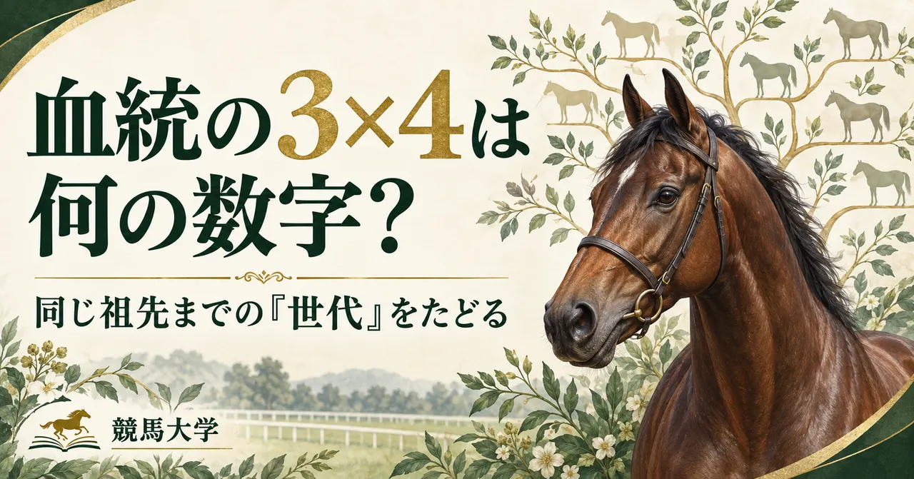 血統の3×4は何の数字？同じ祖先までの「世代」をたどる読み方