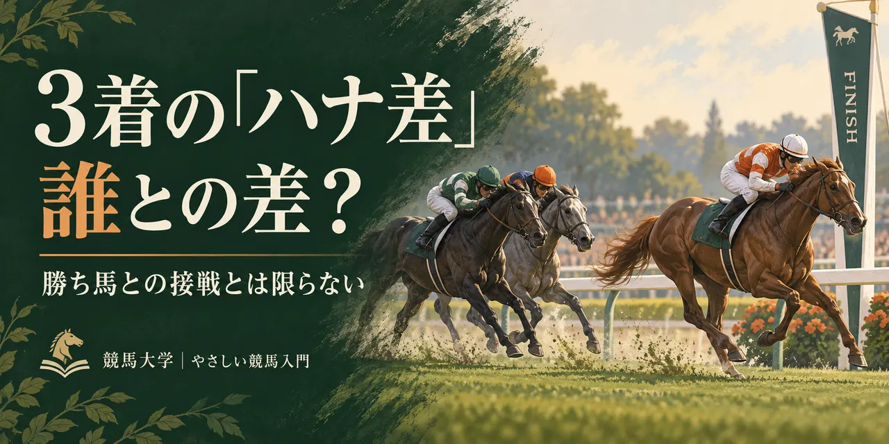 3着の「ハナ差」は勝ち馬と僅差？比べる相手から読む、着差の落とし穴