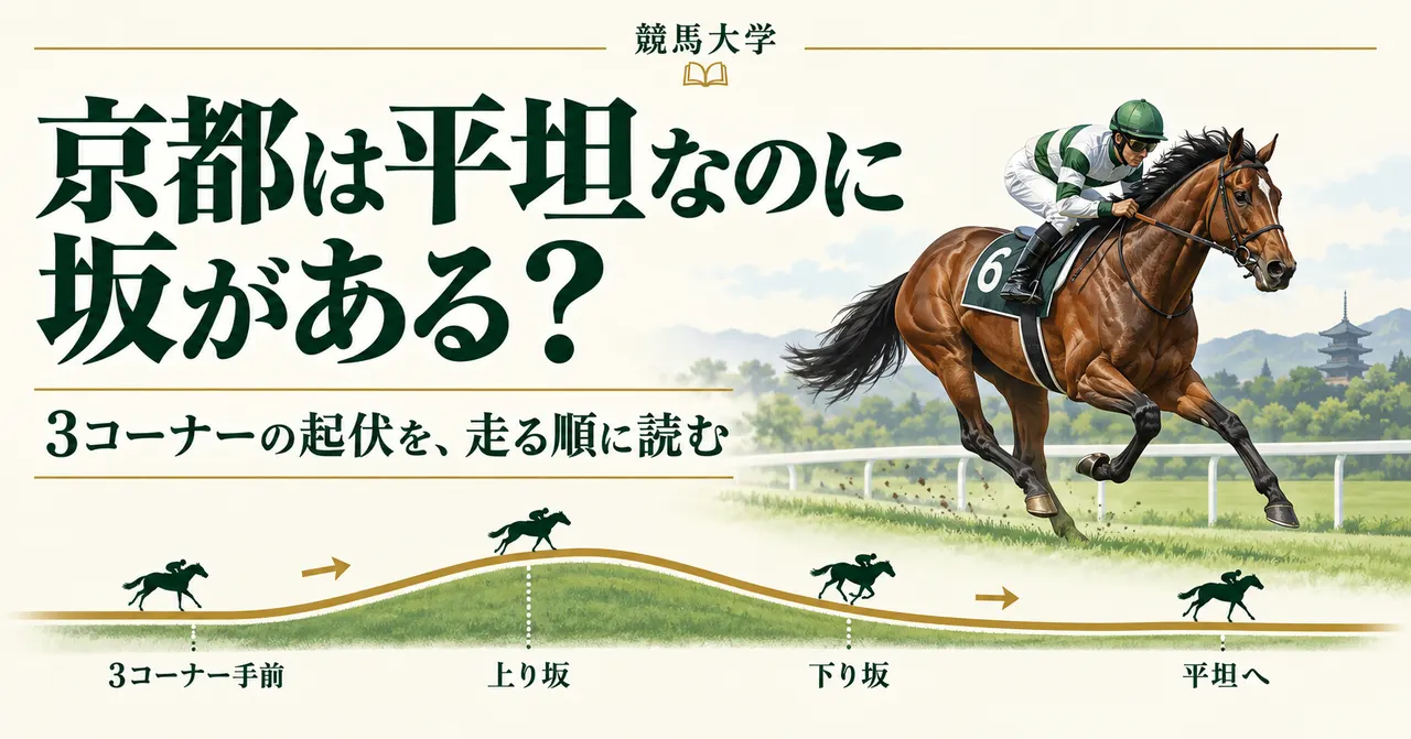 京都は平坦なのに坂がある？3コーナーの起伏と「直線平坦」を分けて読む