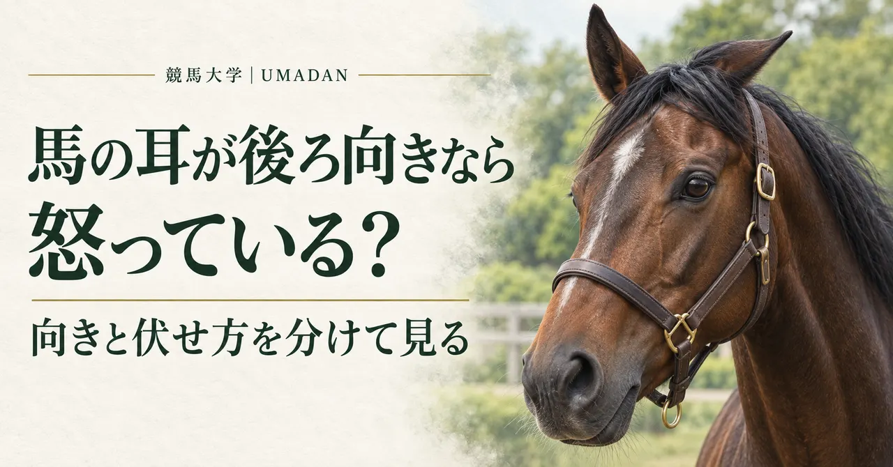 馬の耳が後ろ向きなら怒っている？向きと伏せ方を分けて見る