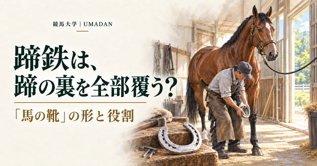 蹄鉄は、蹄の裏を全部覆う？「馬の靴」の形と役割