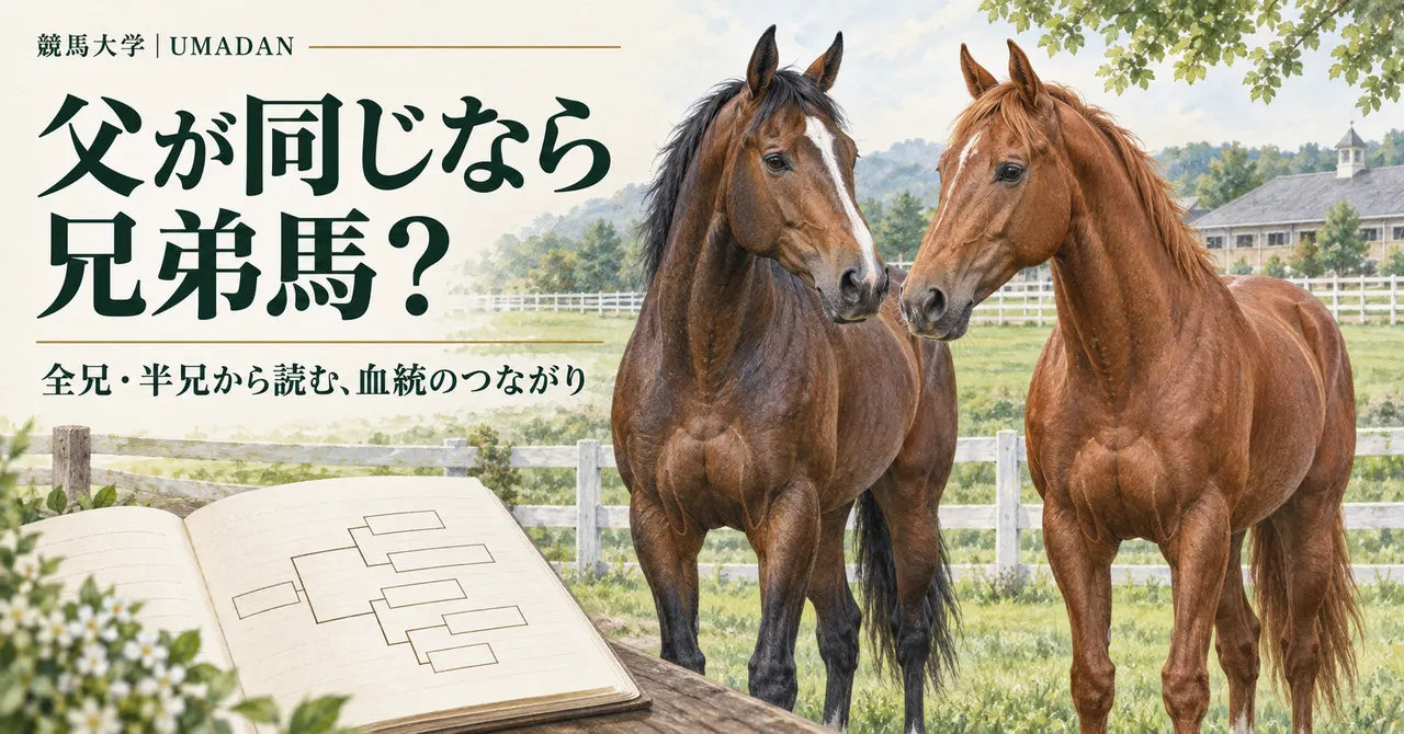 父が同じなら兄弟馬？全兄・半兄から読む、血統のつながり